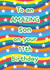 Fun 11th Birthday Card - For Son - Stars and Colourful Wavy Stripes created by size3art