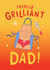 Funny Father's Day Card for Dad - Naked Hunk BBQ Apron - Totally Grilliant Dad created by The Cake Thief