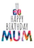 Classic 60th Birthday Card For Mum - Birthday Cake and Candles created by size3art