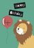 Cute Birthday Card - Age 4 - Lion created by Lucy Driver