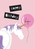 Cute Birthday Card - Age 4 - Beautiful Unicorn created by Lucy Driver