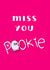 A Cute Miss You Card for your Pookie - your darling - your baby created by Leja Sleiniute