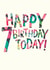 Pretty Birthday Card - 7th - For Her created by The Boy and the Bear