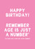 Funny Birthday Card - Age Is Just A Number created by Gem Draws Stuff