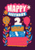 Cute Happy 2nd Birthday Card - 2 Year old - 24 months created by Harkiran Kalsi
