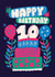 Pretty Birthday Card - 10th - Cake created by Harkiran Kalsi