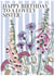 Pretty, classic, cute, Birthday card for a lovely Sister. Stripe Floral Flower created by Petal & Paper Co. 
