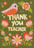Cute Thank You Card - Teacher - Folk created by Hollie McManus Illustration