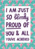 Heartfelt Well Done Typography Card - I Am Just So Bloody Proud Of You - Pride created by Alice Mole Illustration