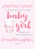 Cute New Baby Card - New Granddaughter - For Son or Daughter created by Juniper and Rose Studio