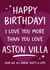 Funny Birthday Card - Aston Villa Football Club - For Him created by Tiger Feet Creations