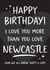 Funny Birthday Card - Newcastle United Football Club - For Him created by Tiger Feet Creations