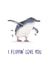 Cute Anniversary Card - Penguin - Flippin' Love You created by Citrus Bunn