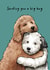 Cute thoughtful Card - big hug or bereavement card to show you care created by Elaine Lockwood