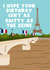 Funny Birthday Card - Paris Olympics - Shitting In The Seine River Protest created by Pink Peach Cards