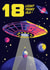 Cool 18th Birthday Card - Sci Fi Space ship - Light Years Old created by Rocket68