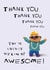 Thank you card for someone awesome created by CHARLOTTE WEBB UK
