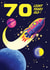 Retro 70th Birthday Card - Spaceship created by Rocket68