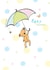 Cute Baby Shower Card - Teddy Bear Umbrella - Unisex created by Clare Joys