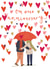 Cute Anniversary Card - Couple With Umbrella - On Our Anniversary created by Louise Tiler