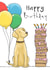 Cute Birthday Card - Golden Labrador - Cake created by Lucy Driver