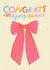 Cute Wedding Card - Bow Ribbon - Tie The Knot created by Nikki Miles