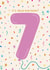 Cute 7th Birthday Card - Birthday Ballon - For Girls created by The Pattern Press