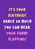 Rude Birthday Card - For Her - Fanny Flapping created by Krafty Kitsune