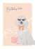 Cute Birthday Card - For Her - Glamorous Poodle created by Heather Trefusis Art