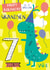 Cute Birthday Card - For Grandson - 7 Today - Dinosaur created by Juniper and Rose Studio