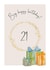 Classic 21st Birthday Card - Big Birthday - Watercolour Presents created by Heather Trefusis Art
