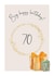 Classic 70th Birthday Card - Big Happy Birthday - Watercolour Presents created by Heather Trefusis Art