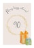 Classic 90th Birthday Card - Many Happy Returns - Watercolour Presents created by Heather Trefusis Art