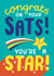 Cute Exam Results Card - Congrats On Your SATs - You're A Star! created by Josie Gledhill