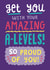 Cute Exam Results Card - Get You With Your Amazing A-Levels! created by Josie Gledhill