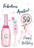 Classic 50th Birthday Card - For Auntie - Fizz created by Katie Phythian Design