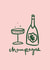 Arty Celebration Card - For Birthdays or Engagements - Champagne created by Sarah Nolloth Illustration