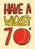 Punny 70th Birthday Card - Cricket - For Him created by TeePee Creations