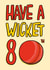 Punny 80th Birthday Card - Cricket - For Him created by TeePee Creations