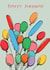 Happy Birthday Balloons - Colourful Birthday Card created by Poet and Painter