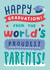 Cute Graduation Card - For Son or Daughter - From The World's Proudest Parents created by Josie Gledhill