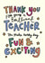 Cute Thank You Card - For A Brilliant Teacher created by Oops a doodle