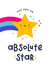 Cute Thank You Card - Absolute Star created by Joanne Hawker