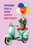 Retro Birthday Card - Retro - Vespa created by Folio | Ian Owen