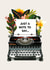Cute Typewriter Card - Just Because - Thank you note - Thinking of You created by Folio | Ian Owen