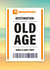 Funny Birthday Card - Flight Ticket - Destination Old Age - Holiday - Travel created by Lucy Marie Design