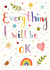 Pretty Thinking Of You Card - Everything Will Be Ok created by Love Lucy Illustration
