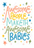 Funny Pregnancy Card - Awesome People Make Awesome Babies - New Baby Card created by Life’s Peachey by Lauren Faye Peachey
