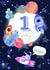 Cute 1st Birthday Card - Space Themed created by Gillian Ayre