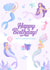 Cute Mermaid Birthday Card created by Gillian Ayre